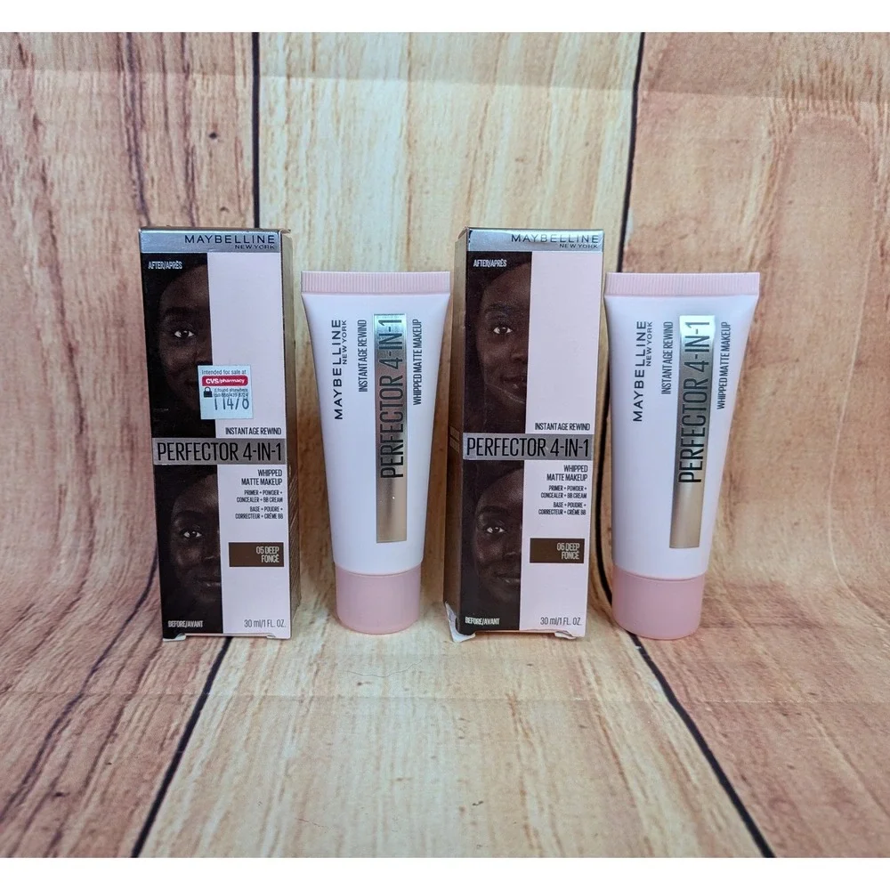2X Maybelline Instant Age Rewind Perfector 4-in-1 Whipped Matte Makeup 05 Deep